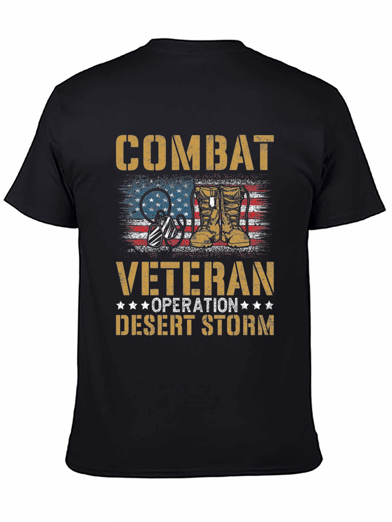 Combat Veteran Desert Storm Graphic T-Shirt