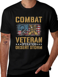 Combat Veteran Desert Storm Graphic T-Shirt