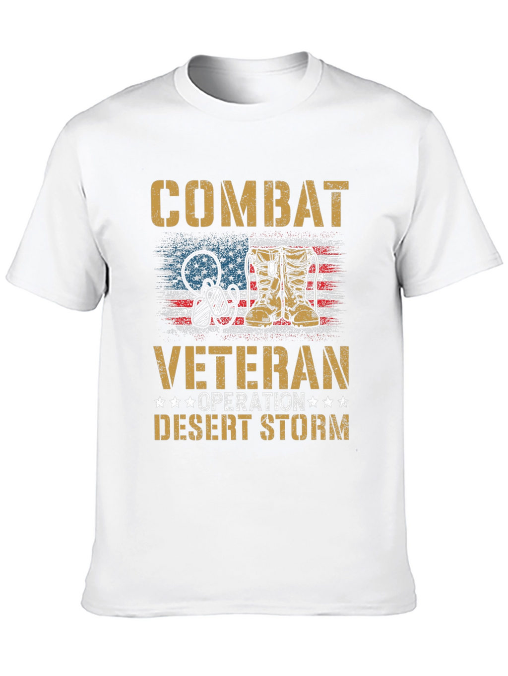Combat Veteran Desert Storm Graphic T-Shirt
