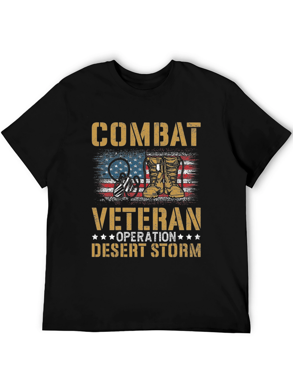 Combat Veteran Desert Storm Graphic T-Shirt