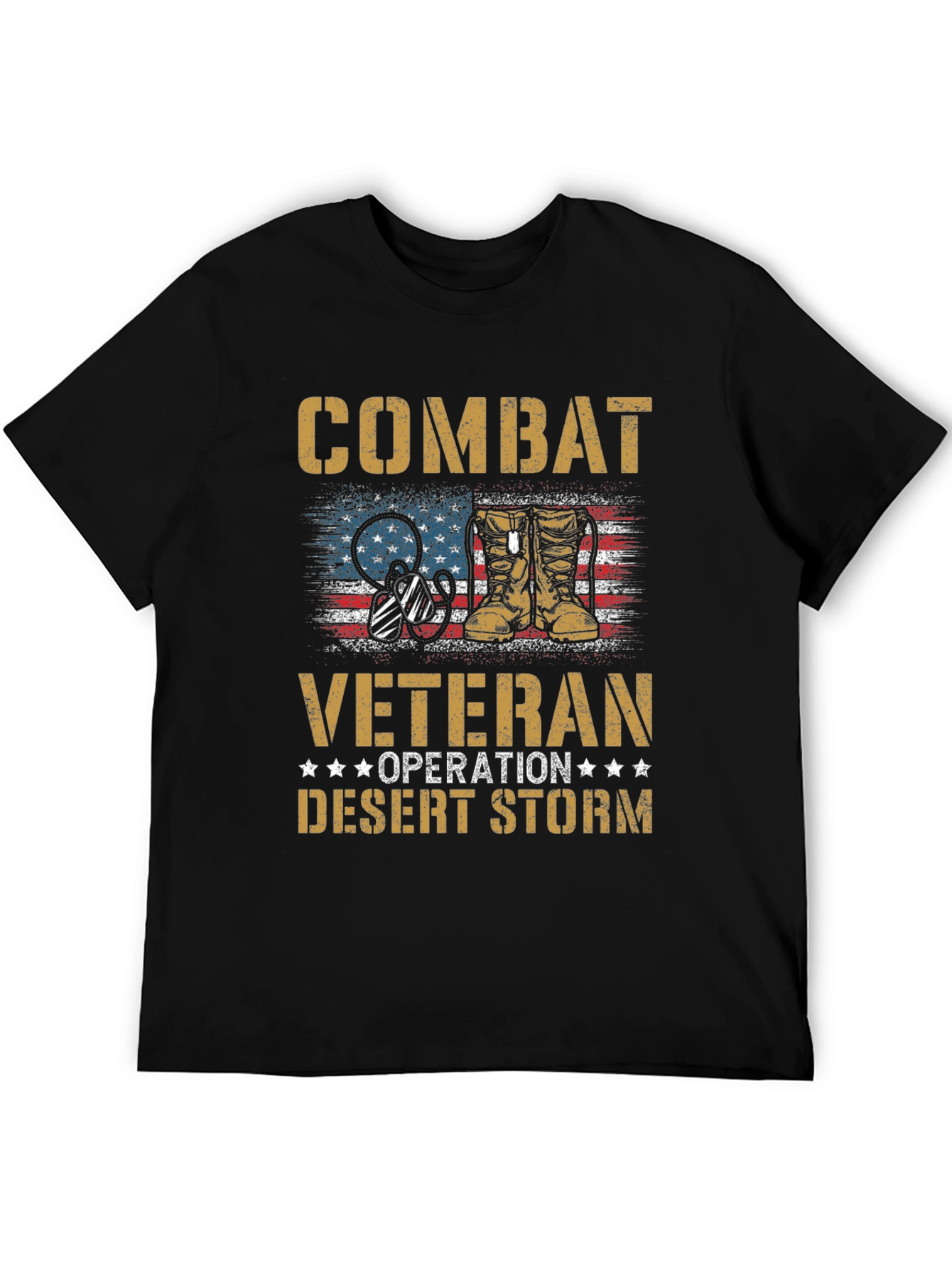 Combat Veteran Desert Storm Graphic T-Shirt