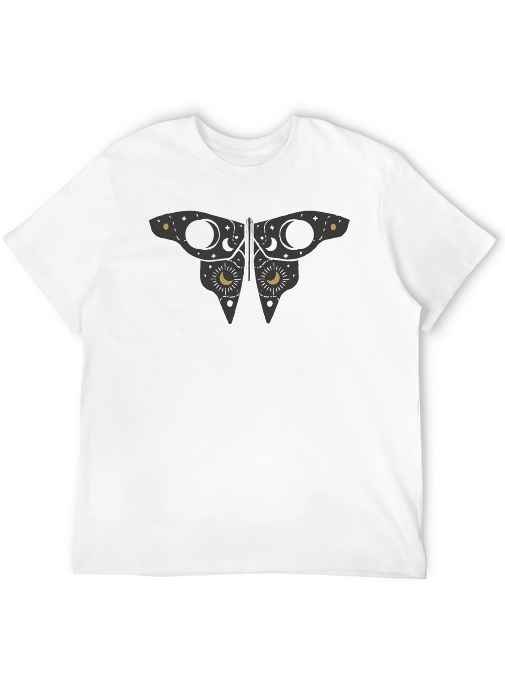 Celestial Butterfly Graphic Black Tee