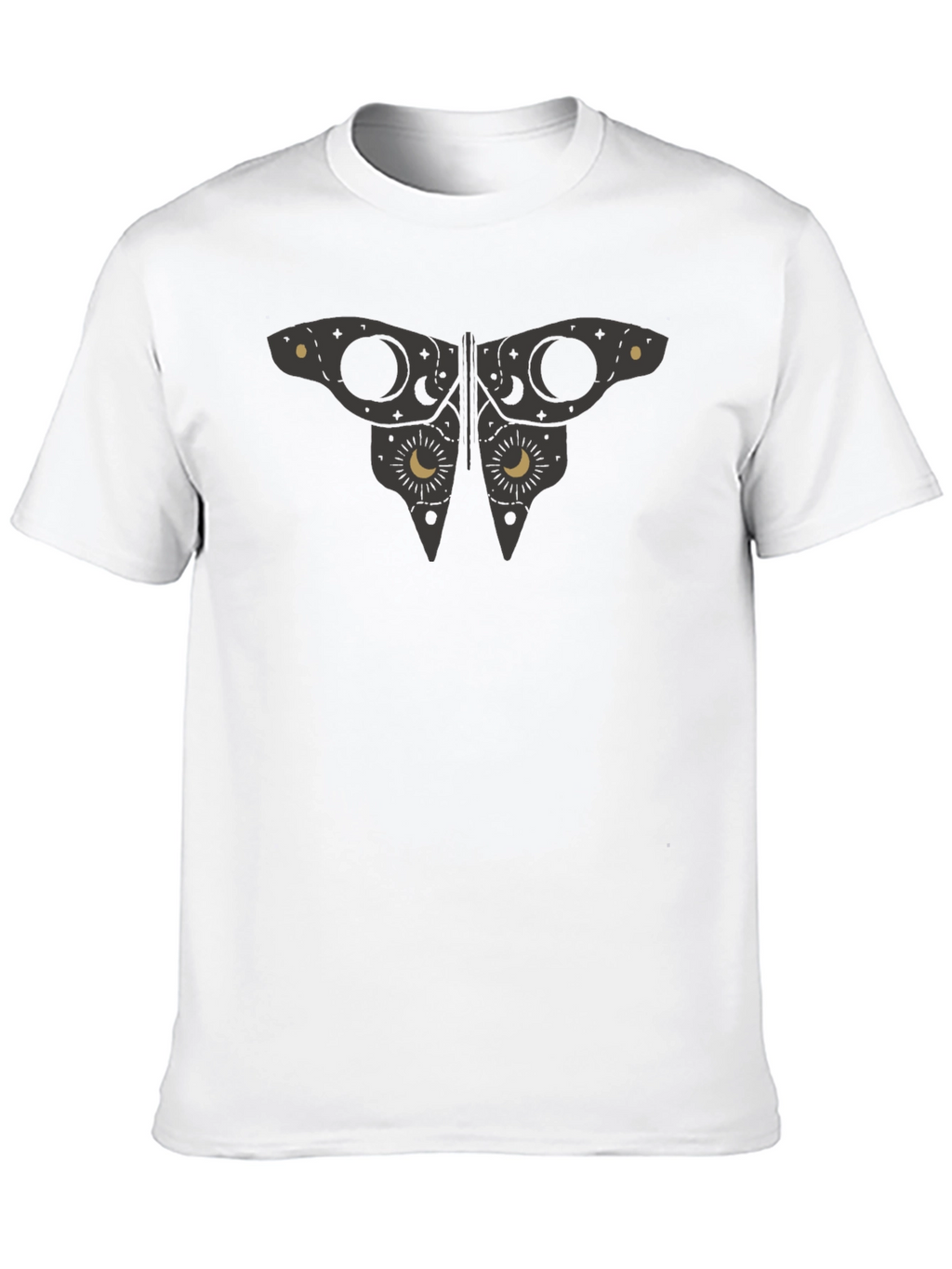 Celestial Butterfly Graphic Black Tee