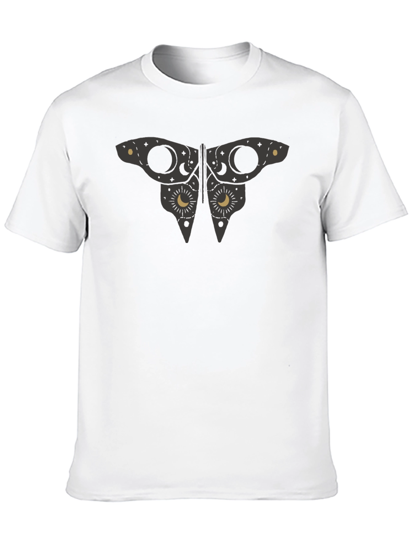 Celestial Butterfly Graphic Black Tee