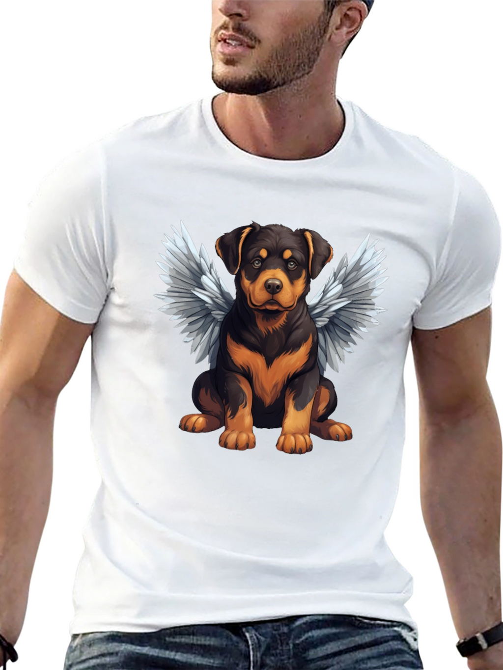 Angel Rottweiler Pet T-Shirt