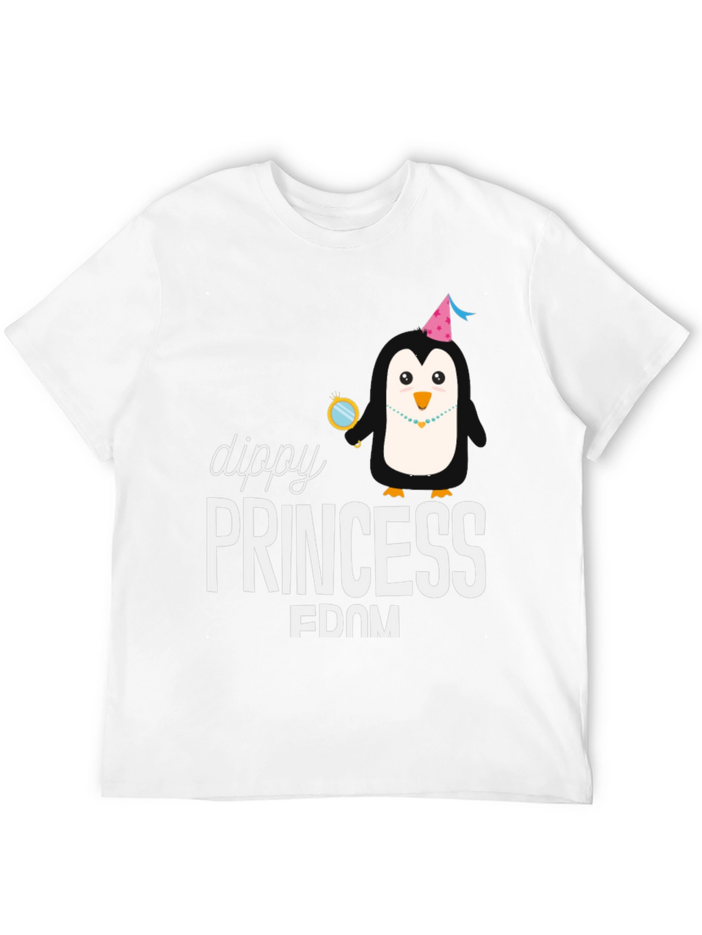 Dippy Princess Penguin Black T-Shirt
