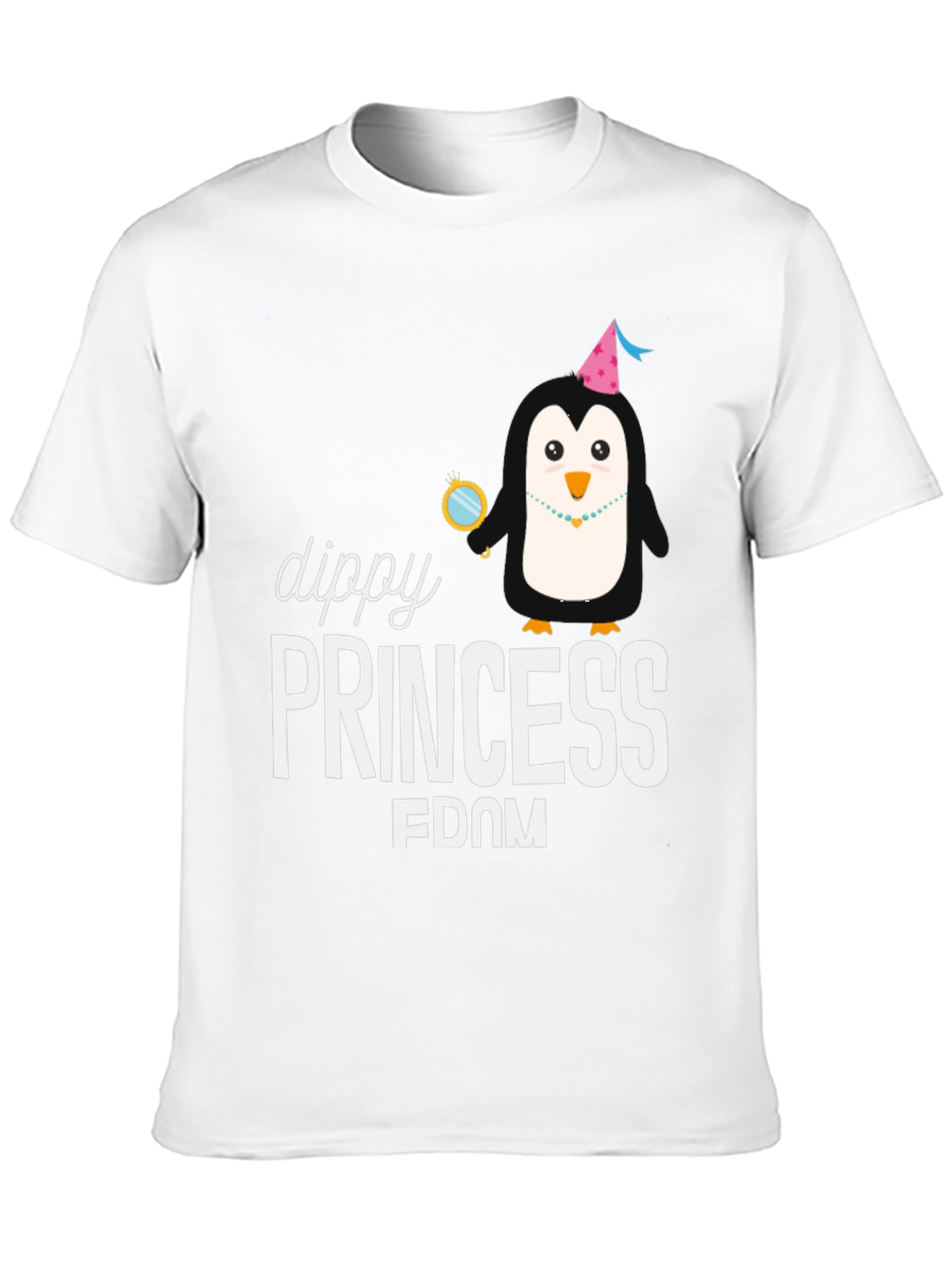 Dippy Princess Penguin Black T-Shirt