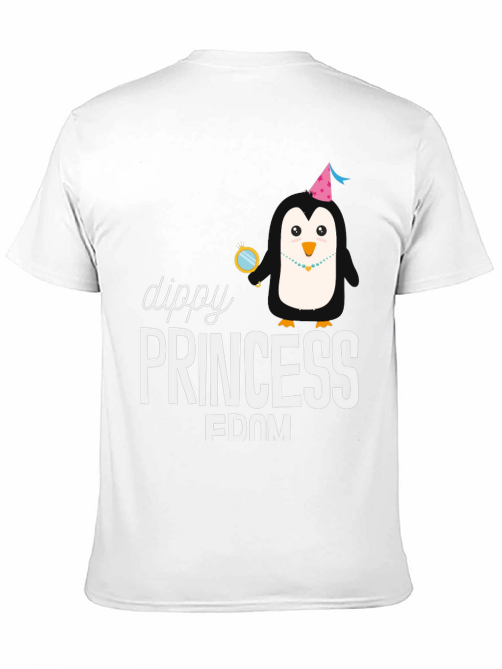 Dippy Princess Penguin Black T-Shirt