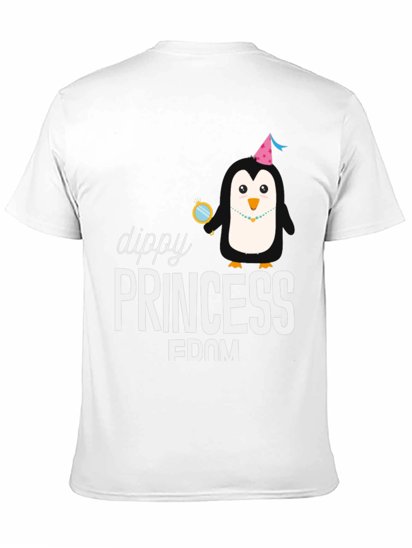 Dippy Princess Penguin Black T-Shirt