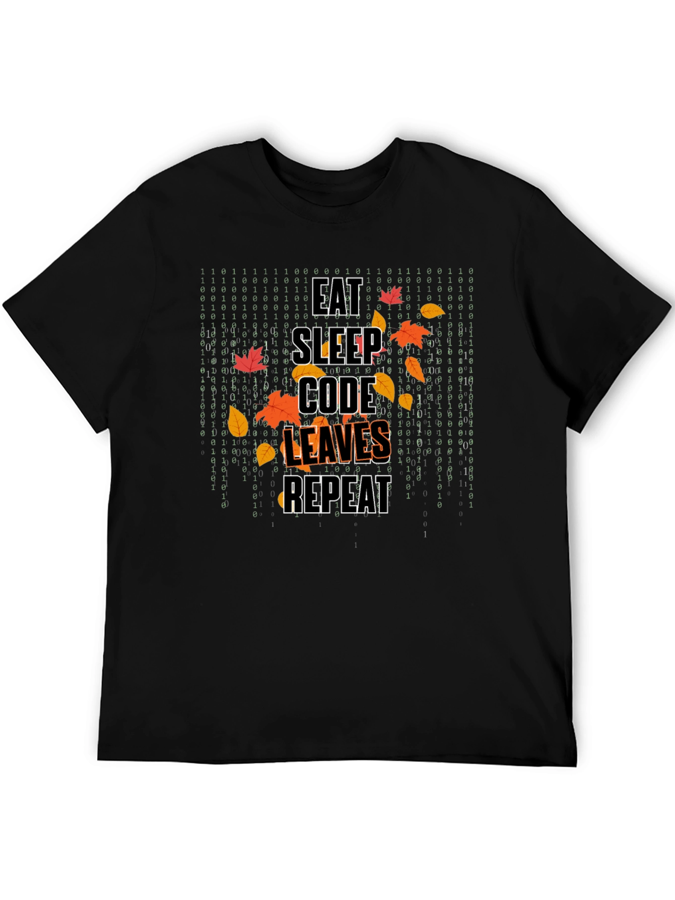 Eat Sleep Code Leaves Repeat Graphic T-Shirt