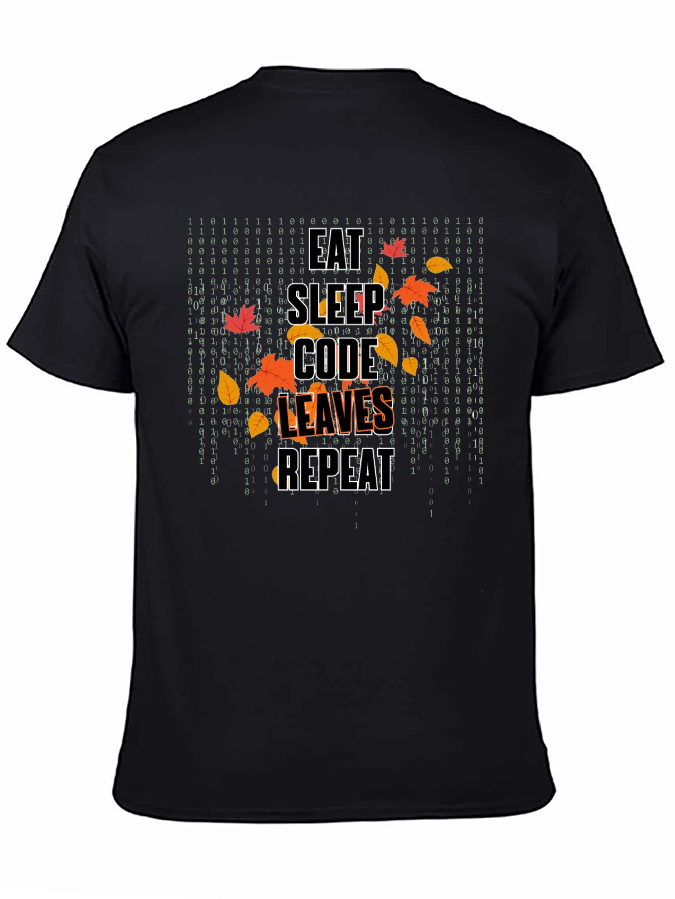 Eat Sleep Code Leaves Repeat Graphic T-Shirt