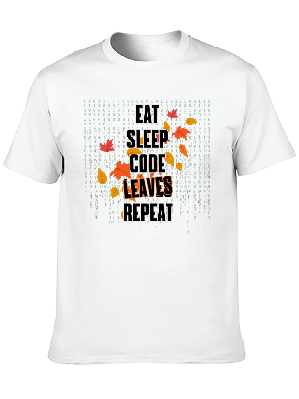 Eat Sleep Code Leaves Repeat Graphic T-Shirt