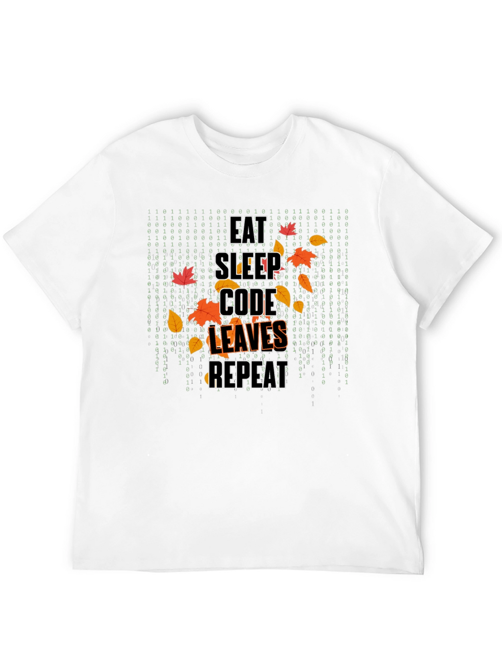 Eat Sleep Code Leaves Repeat Graphic T-Shirt