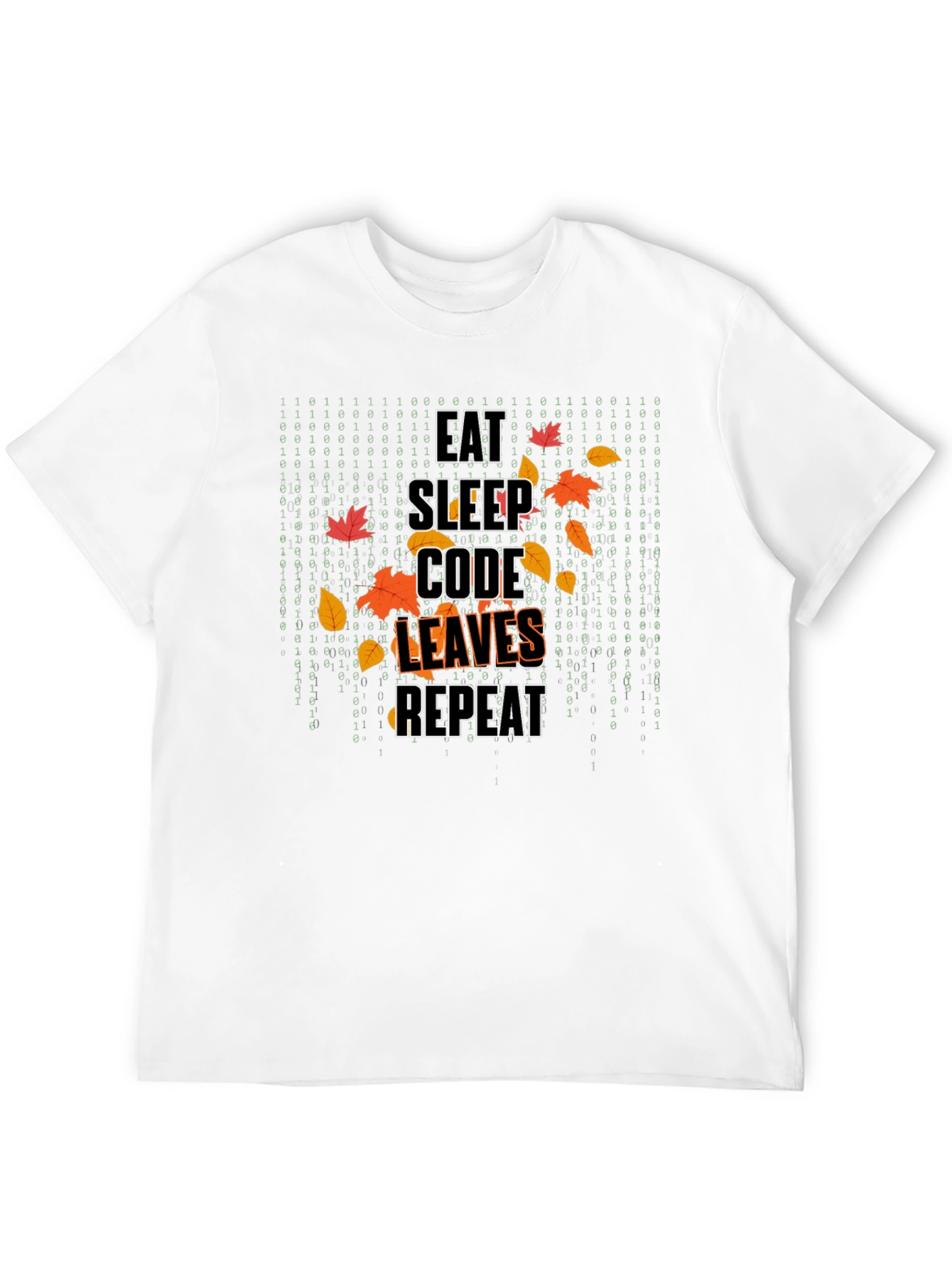Eat Sleep Code Leaves Repeat Graphic T-Shirt