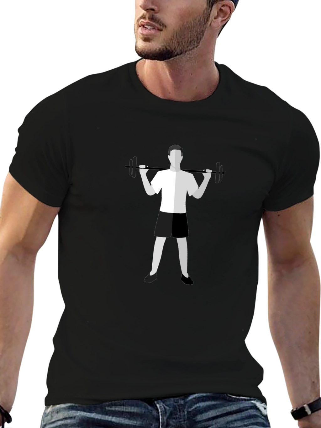 Weightlifting Graphic Tee - Black Casual Shirt