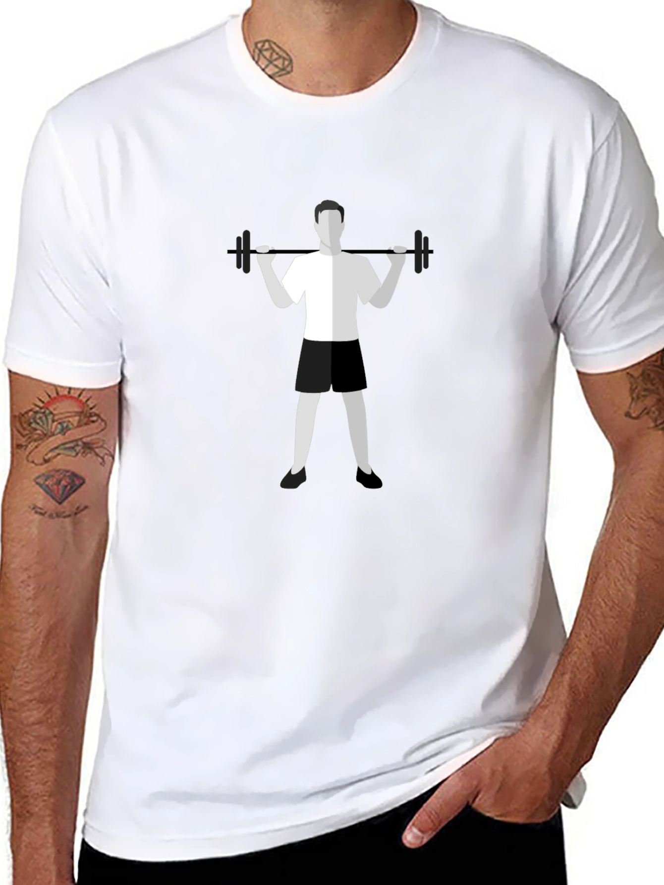 Weightlifting Graphic Tee - Black Casual Shirt