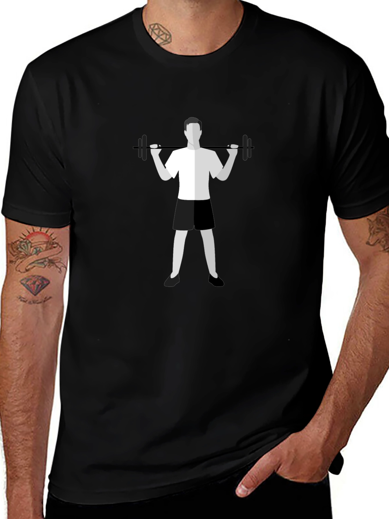 Weightlifting Graphic Tee - Black Casual Shirt