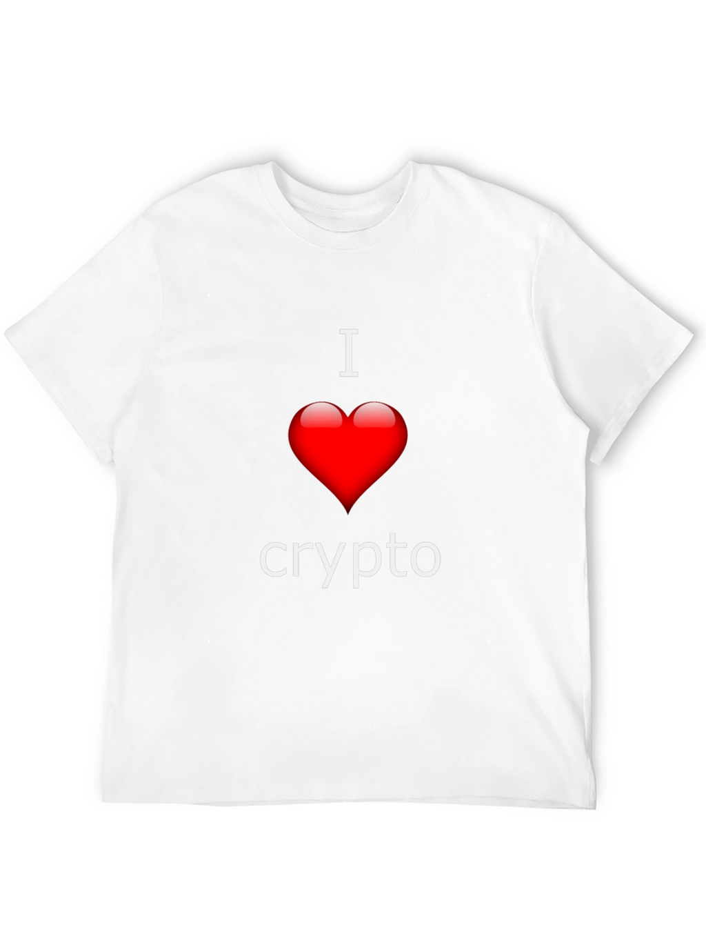 I Love Crypto T-Shirt - Heart Design