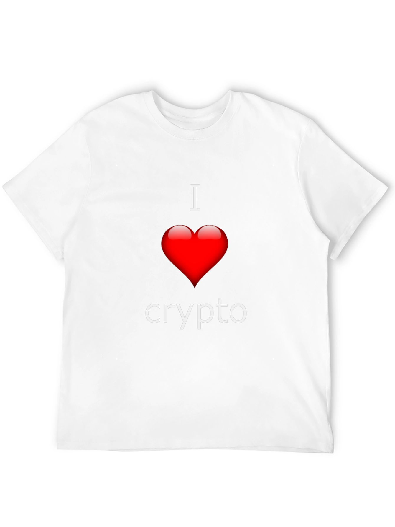 I Love Crypto T-Shirt - Heart Design