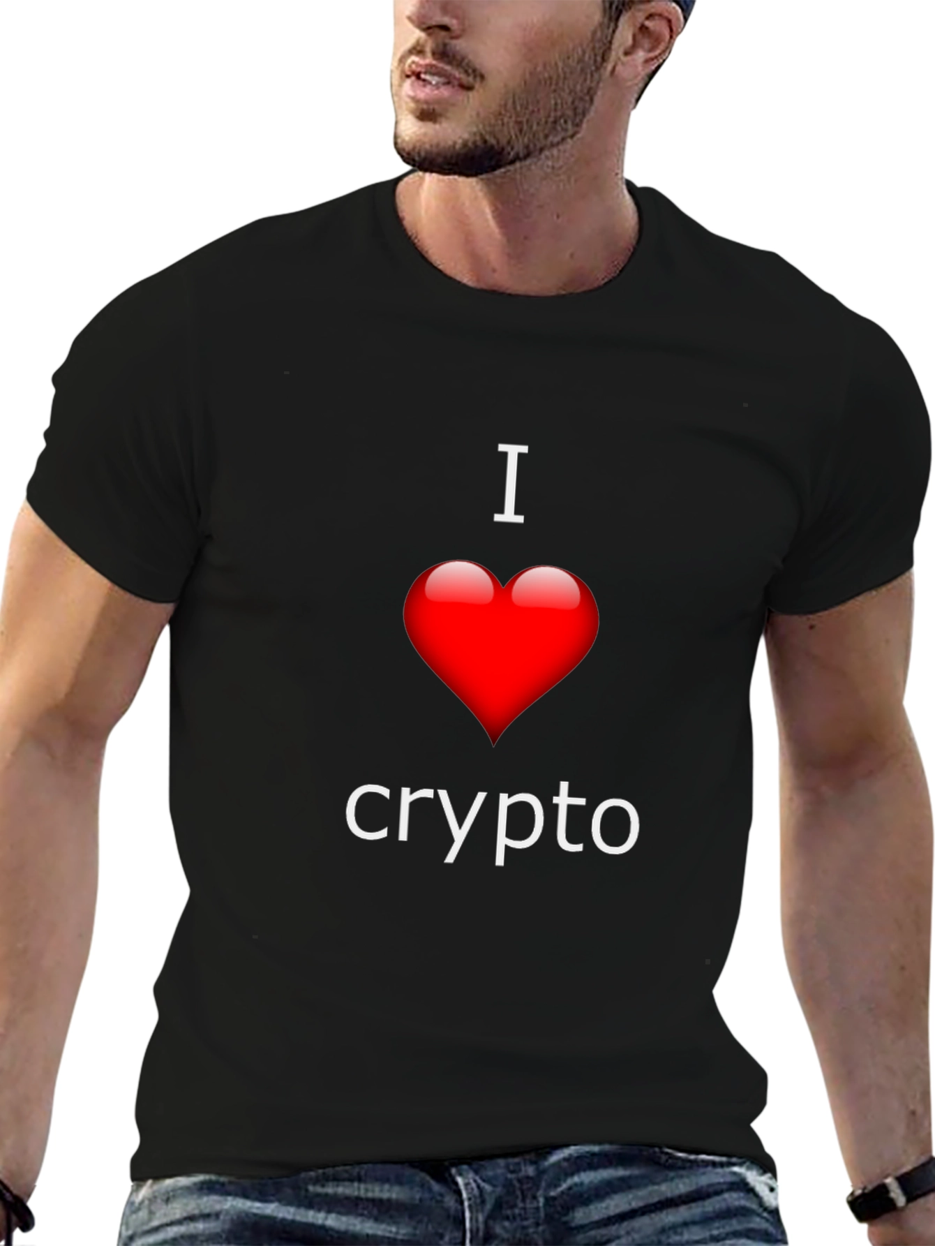 I Love Crypto T-Shirt - Heart Design