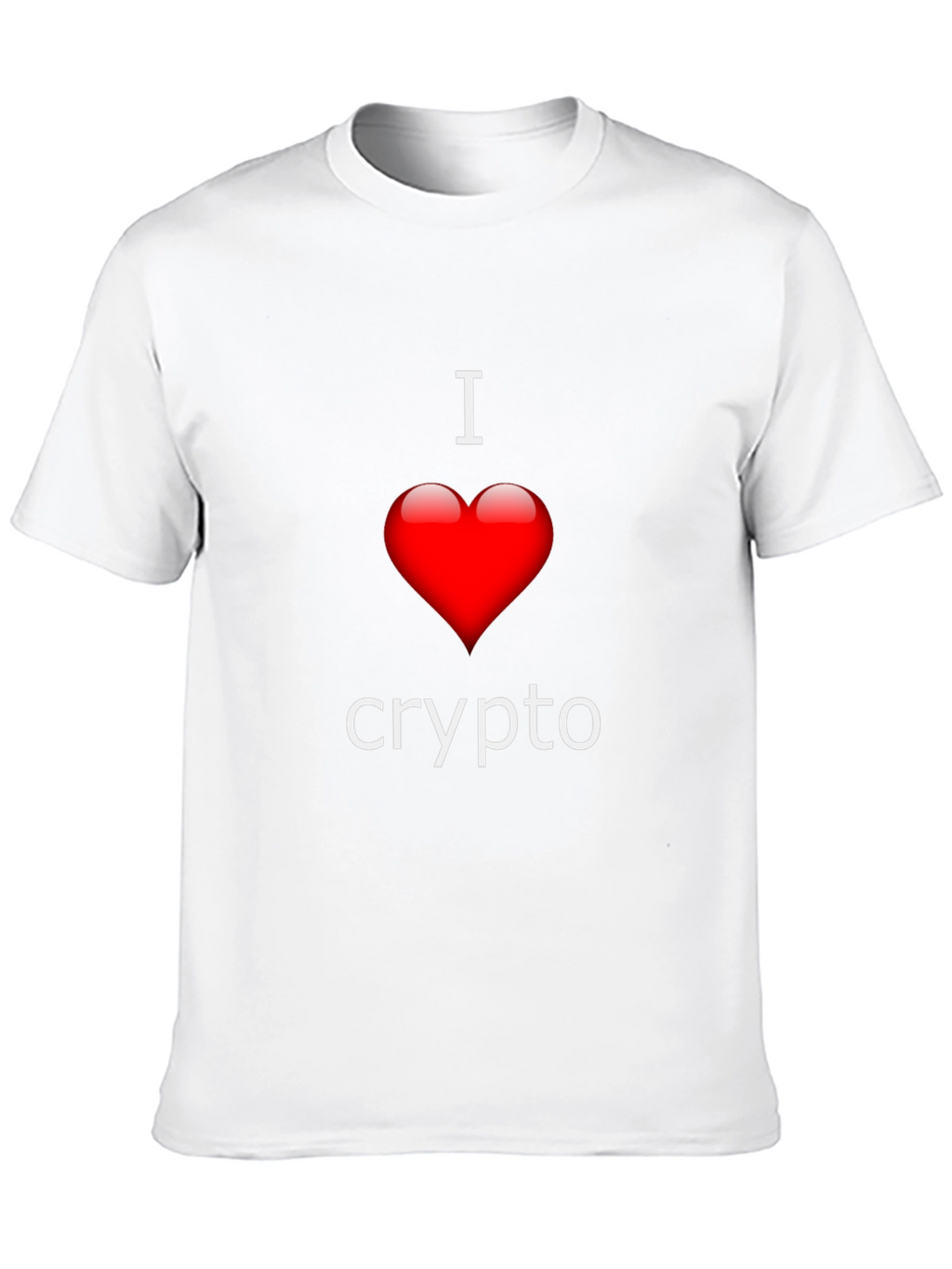 I Love Crypto T-Shirt - Heart Design