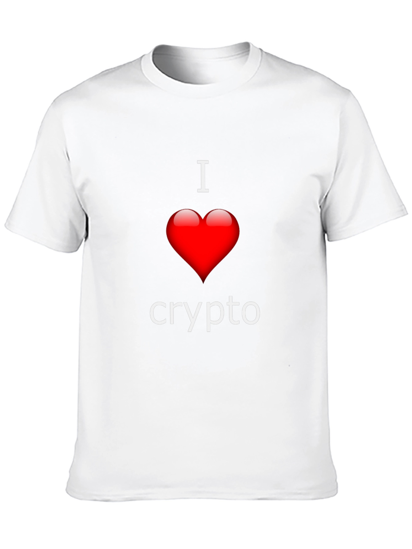 I Love Crypto T-Shirt - Heart Design