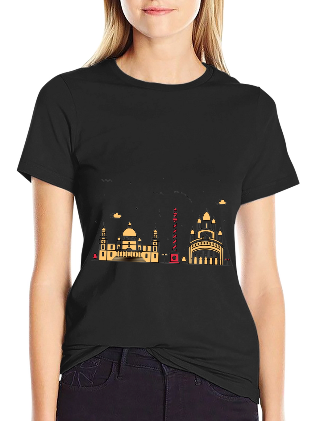 Cityscape Graphic Black T-Shirt