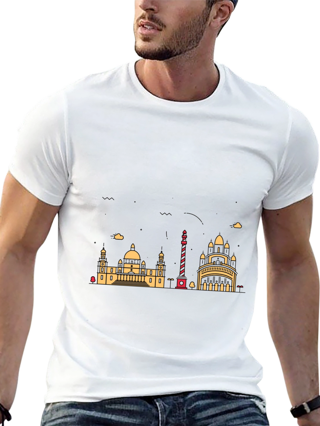 Cityscape Graphic Black T-Shirt