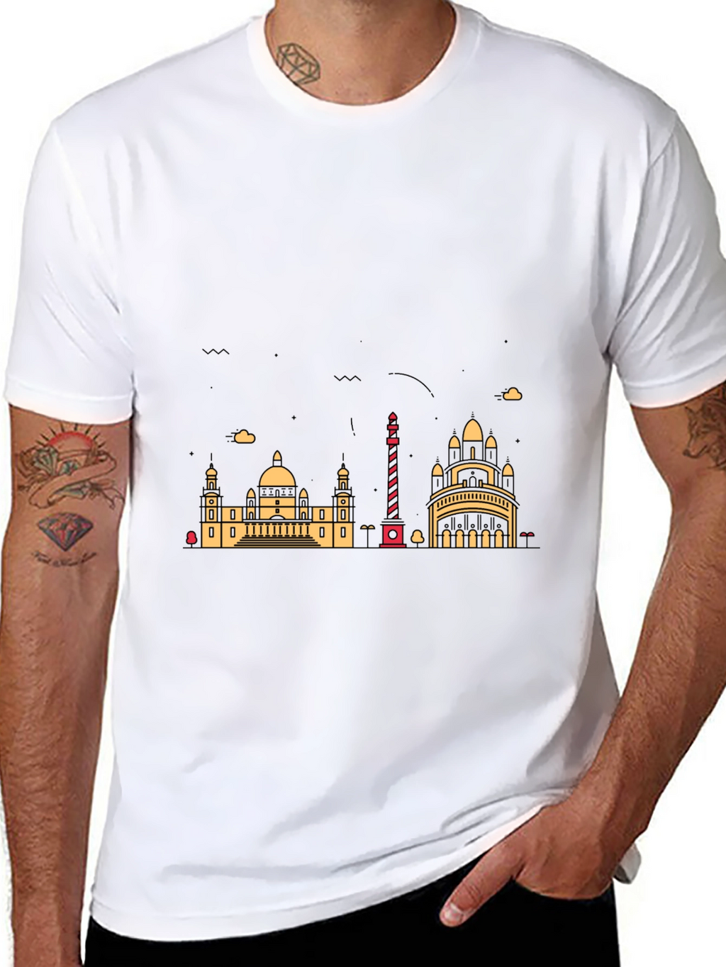 Cityscape Graphic Black T-Shirt