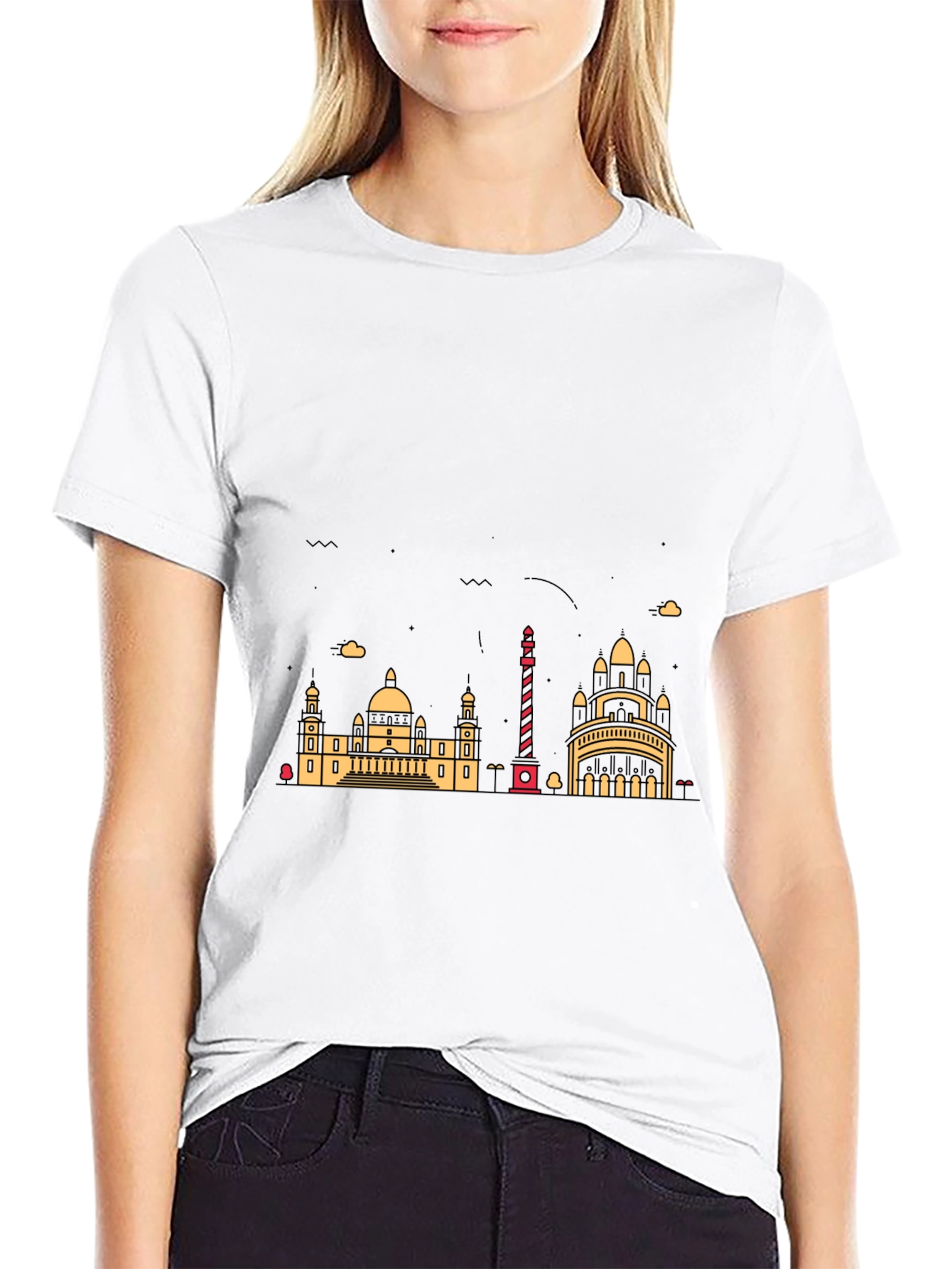 Cityscape Graphic Black T-Shirt
