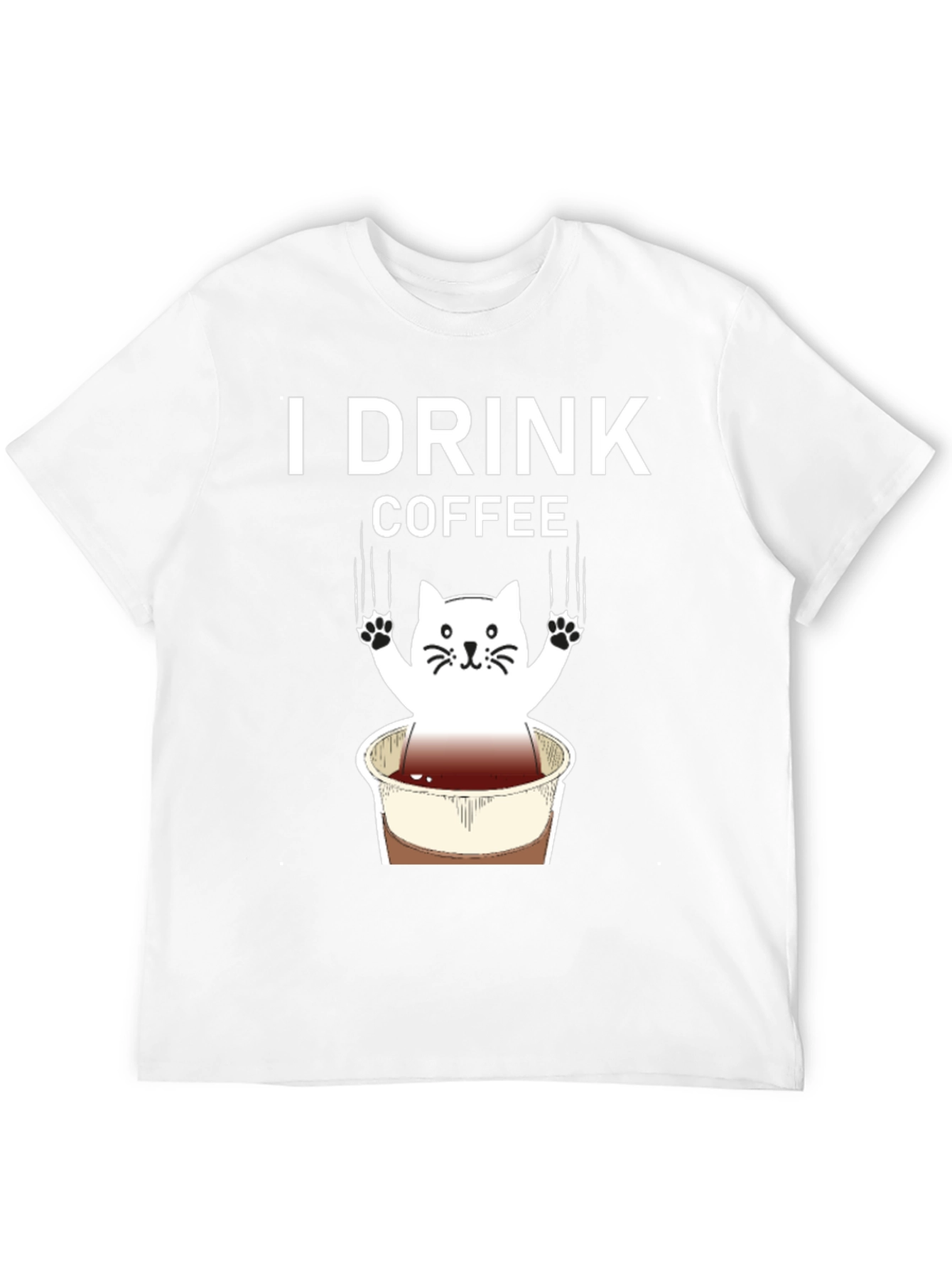 I Drink Coffee Cat Graphic Tee