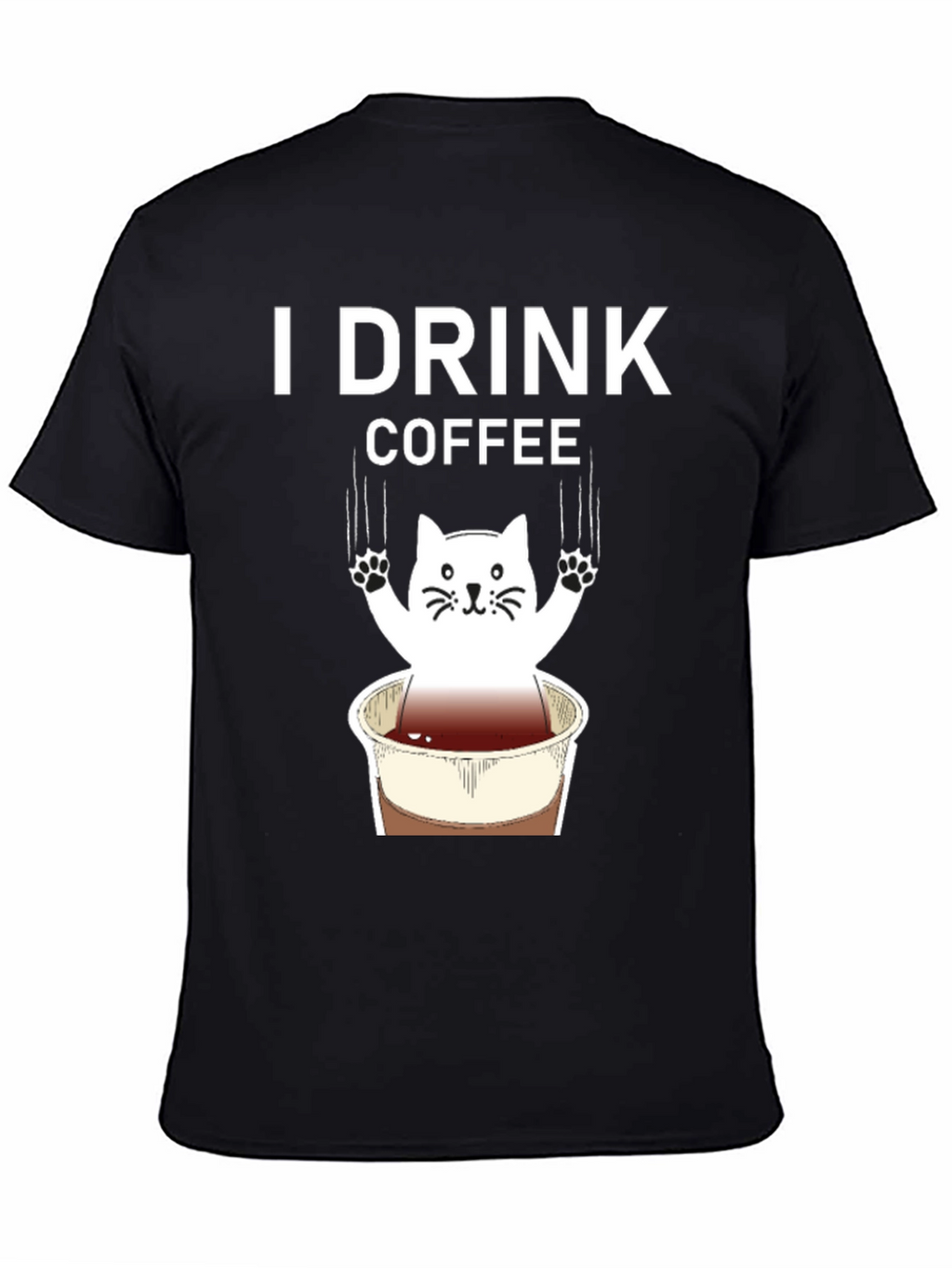 I Drink Coffee Cat Graphic Tee