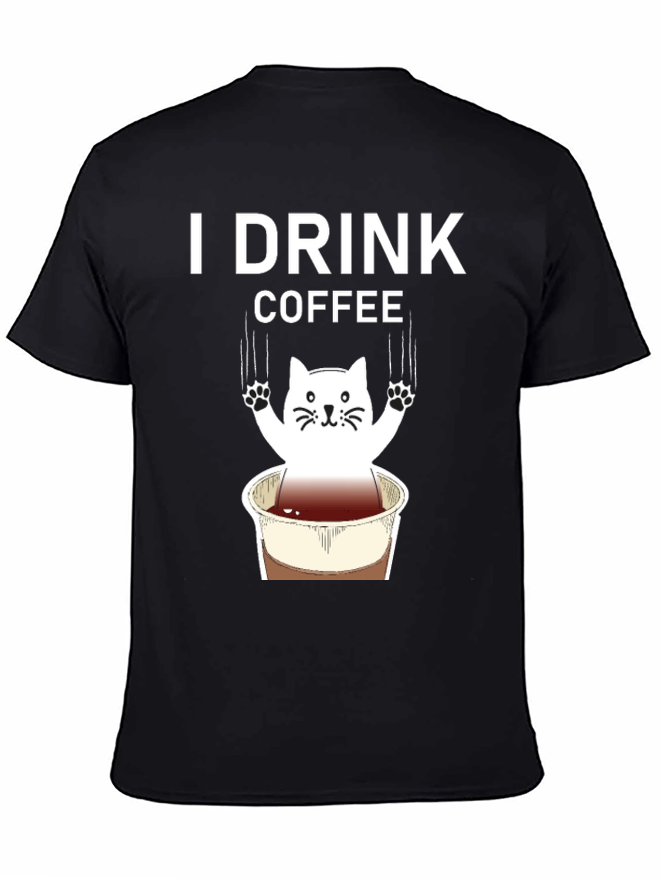 I Drink Coffee Cat Graphic Tee