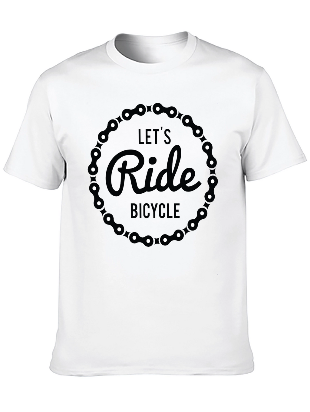 Lets Ride Bicycle T-Shirt - Black Graphic Tee