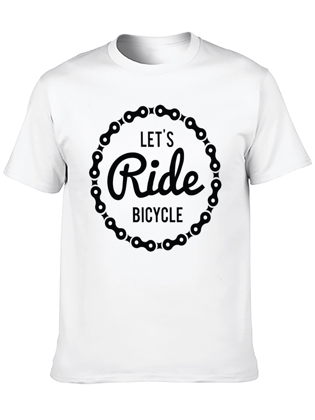 Lets Ride Bicycle T-Shirt - Black Graphic Tee