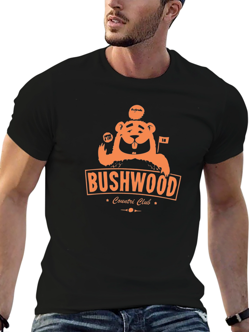 Bushwood Country Club Beaver Black T-Shirt