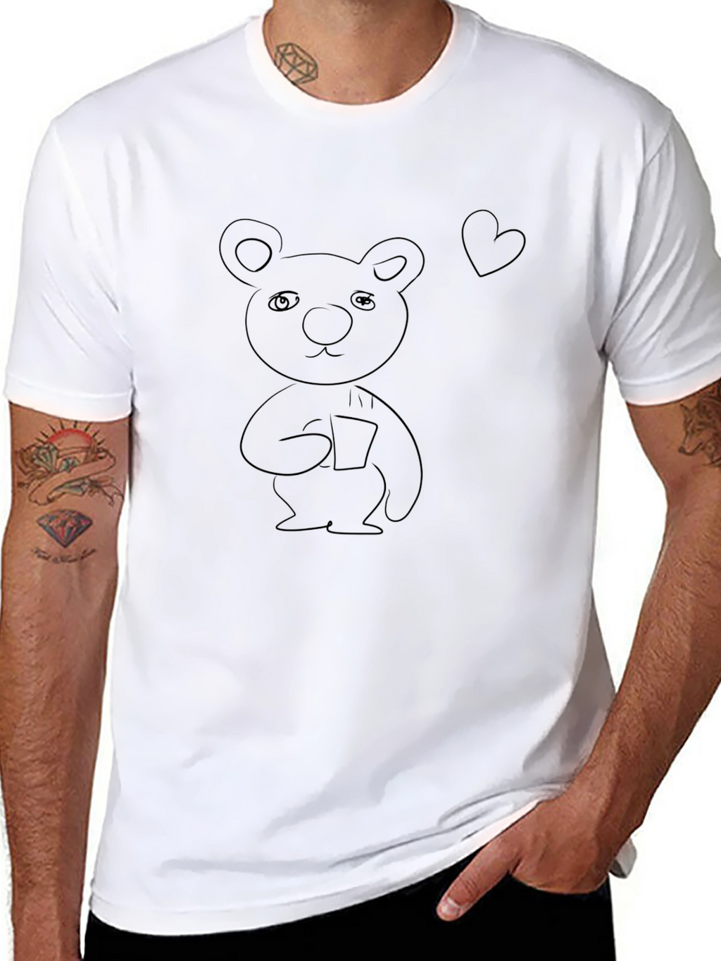 Cute Bear Sketch T-Shirt