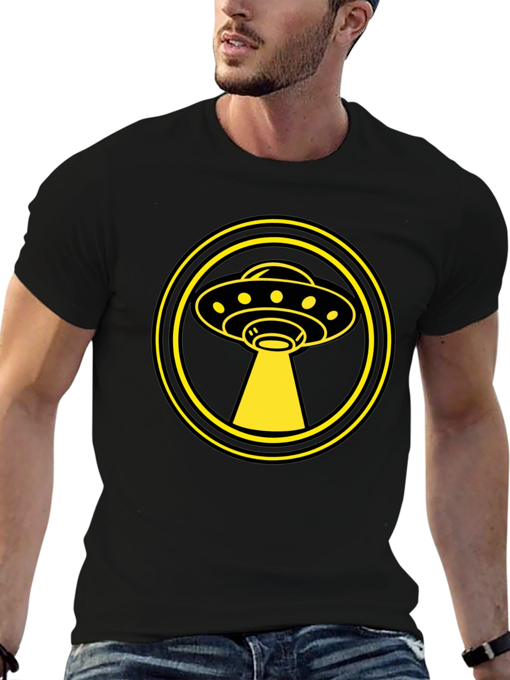 UFO Abduction Graphic Tee - Sci-Fi Alien T-Shirt