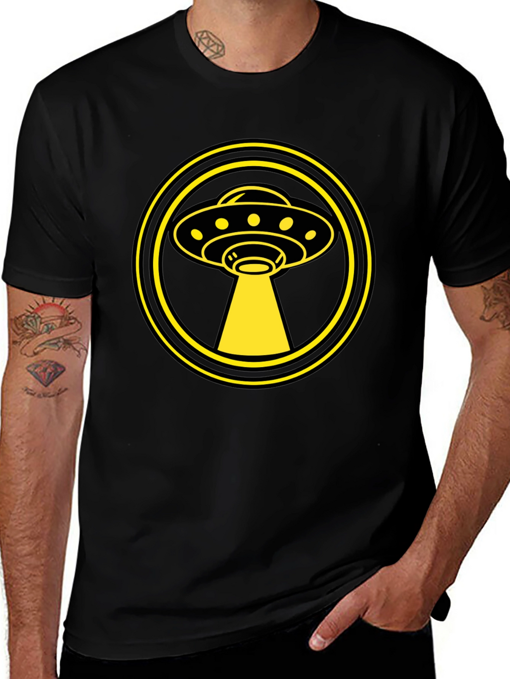 UFO Abduction Graphic Tee - Sci-Fi Alien T-Shirt