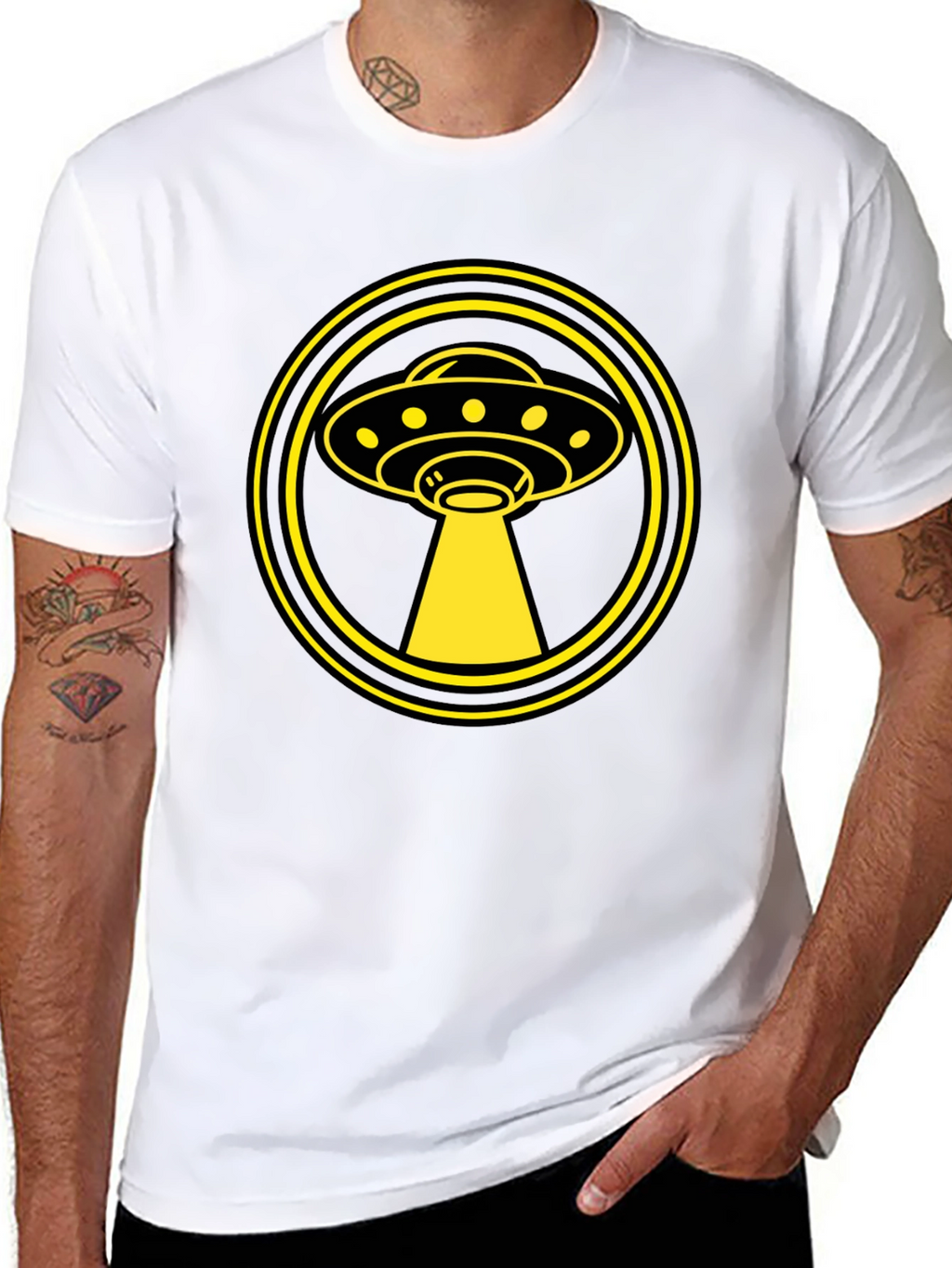 UFO Abduction Graphic Tee - Sci-Fi Alien T-Shirt