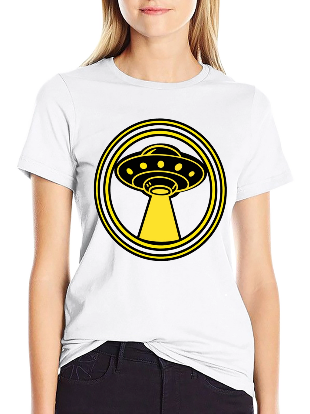 UFO Abduction Graphic Tee - Sci-Fi Alien T-Shirt