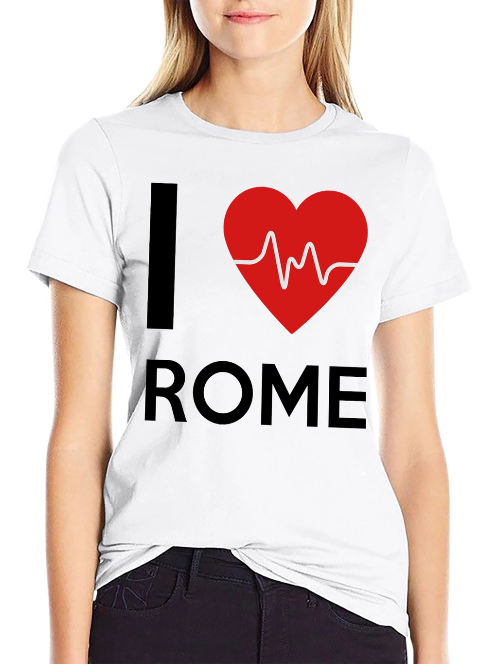 I Heart Rome Graphic Tee - Black
