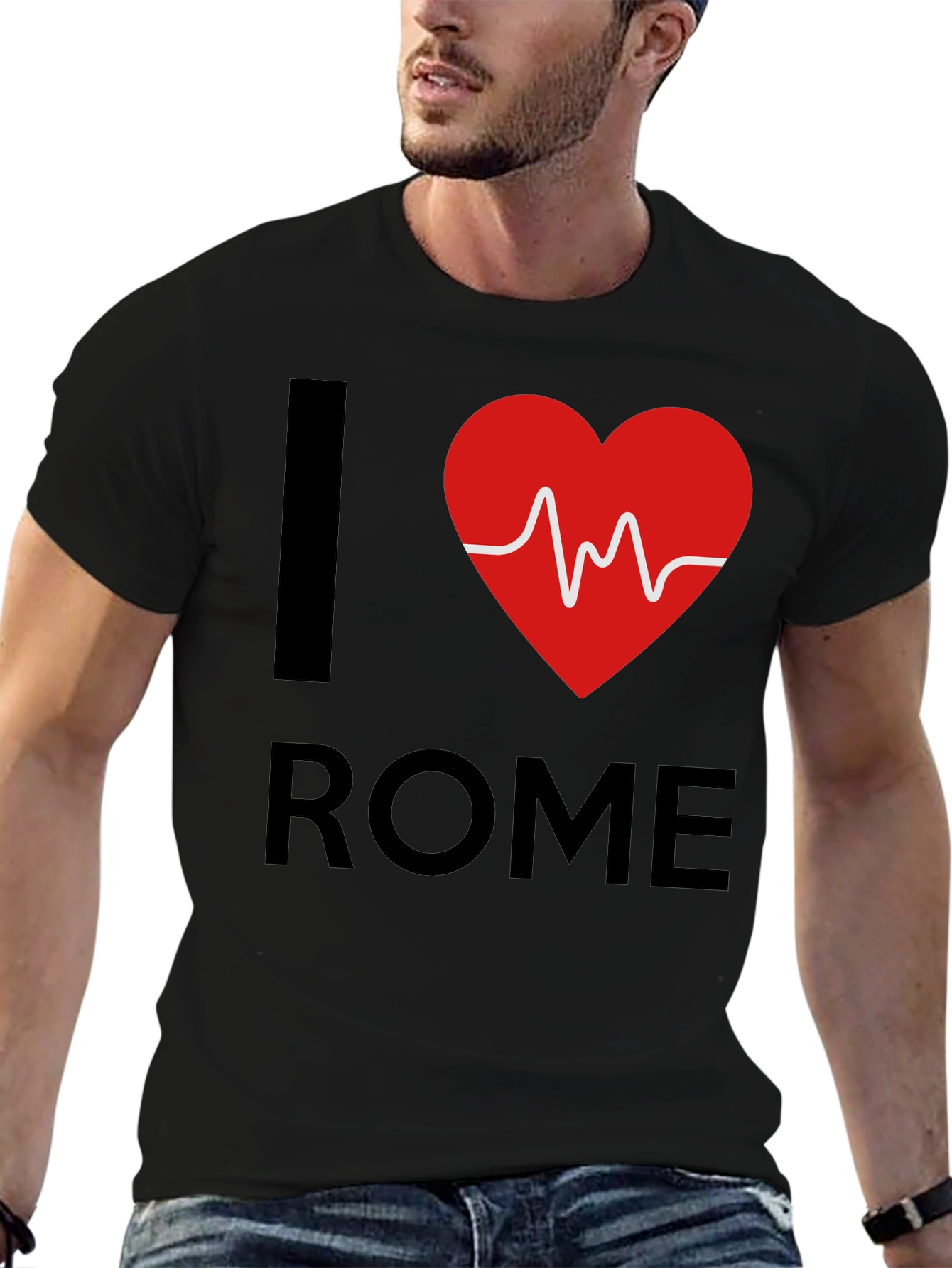 I Heart Rome Graphic Tee - Black