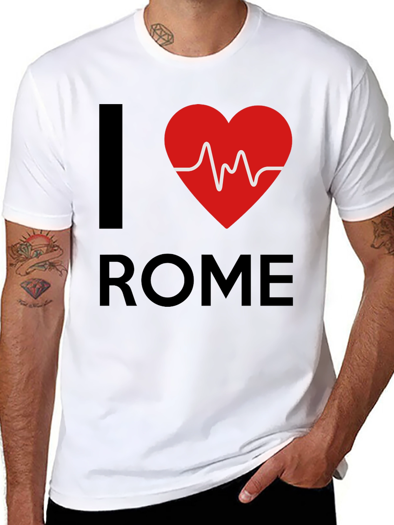 I Heart Rome Graphic Tee - Black