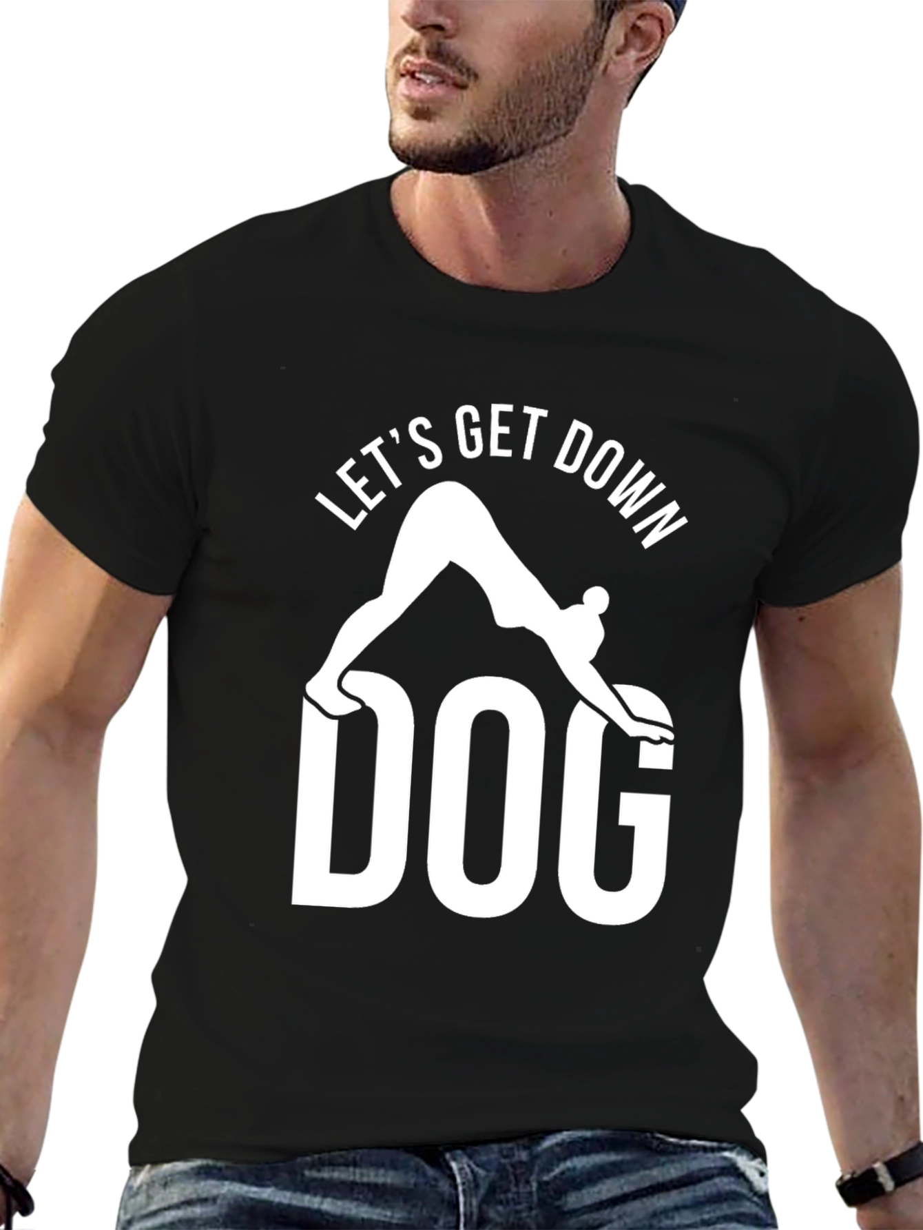 Lets Get Down Dog T-Shirt Yoga Graphic Tee