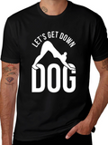 Lets Get Down Dog T-Shirt Yoga Graphic Tee