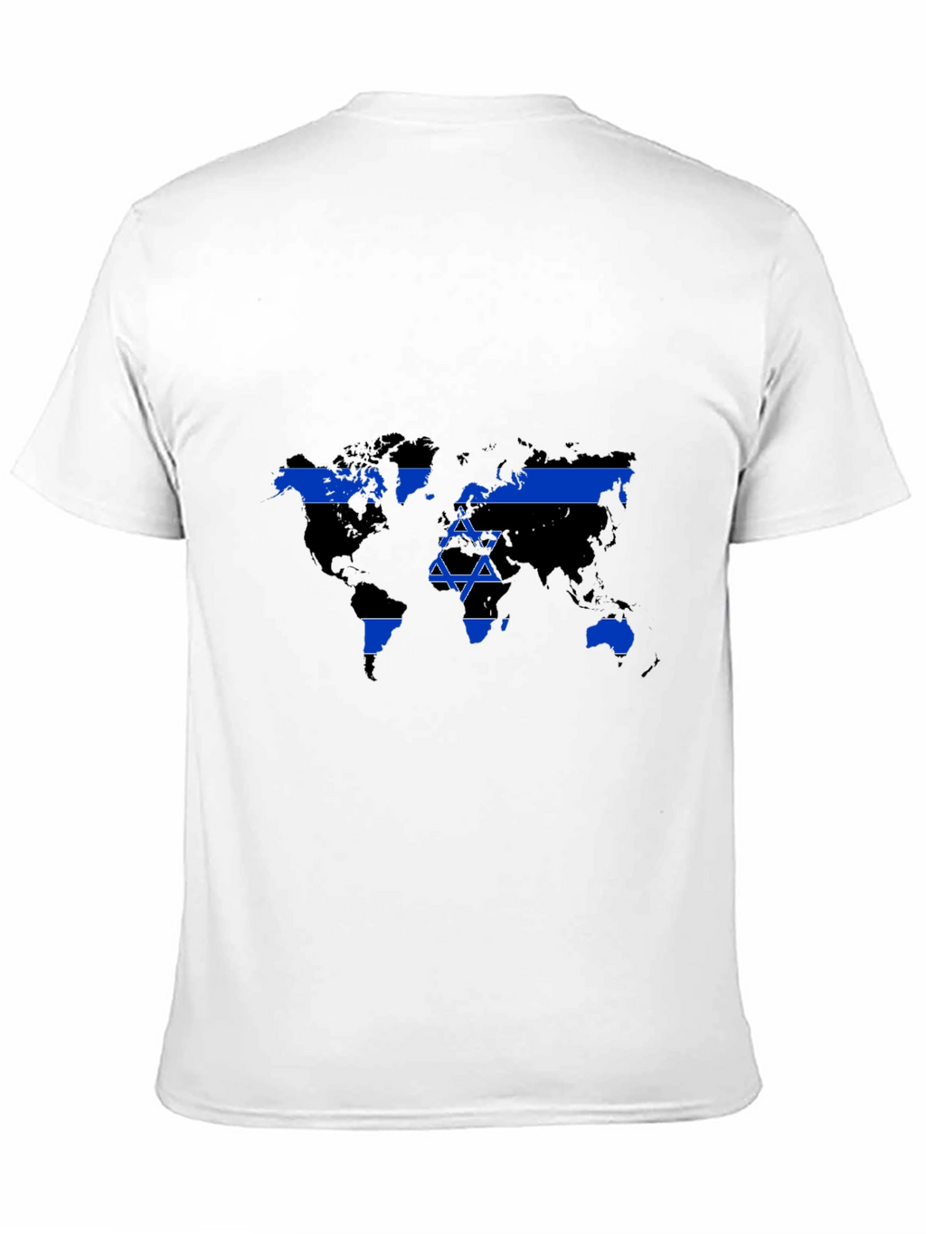 World Map Israel Flag Graphic T-Shirt