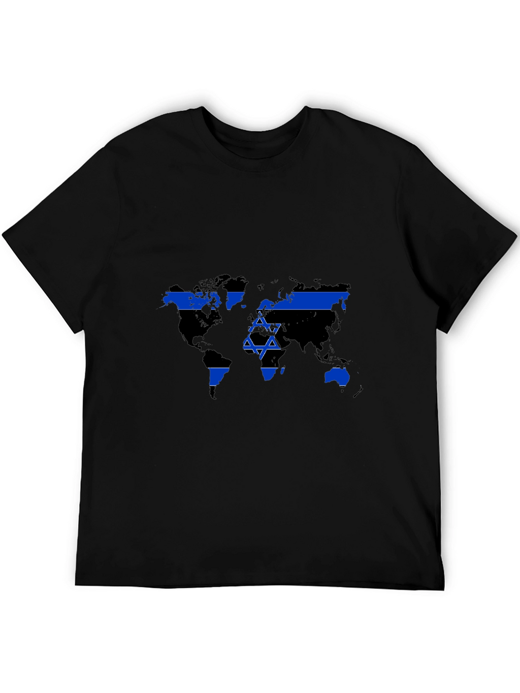 World Map Israel Flag Graphic T-Shirt