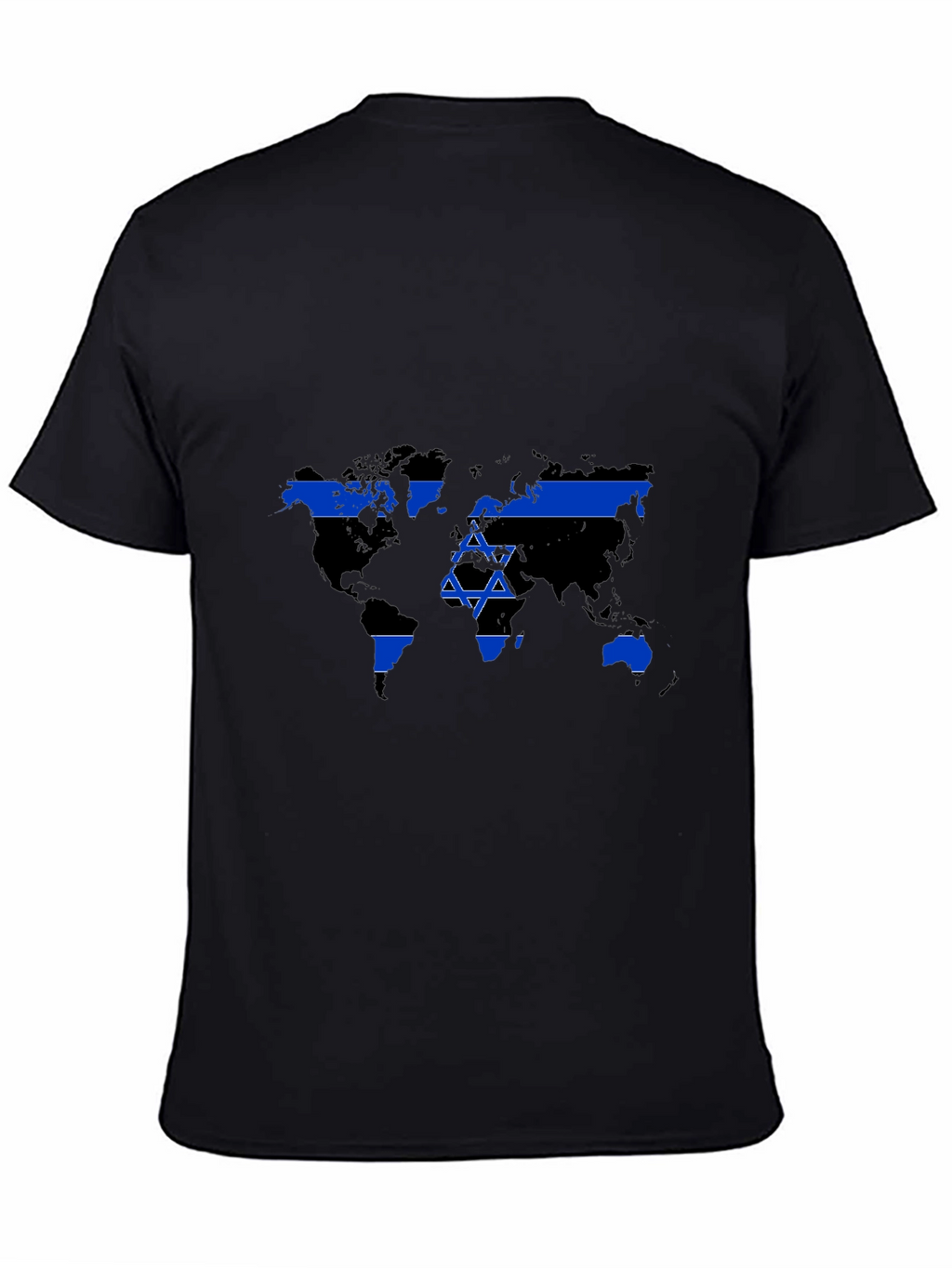 World Map Israel Flag Graphic T-Shirt