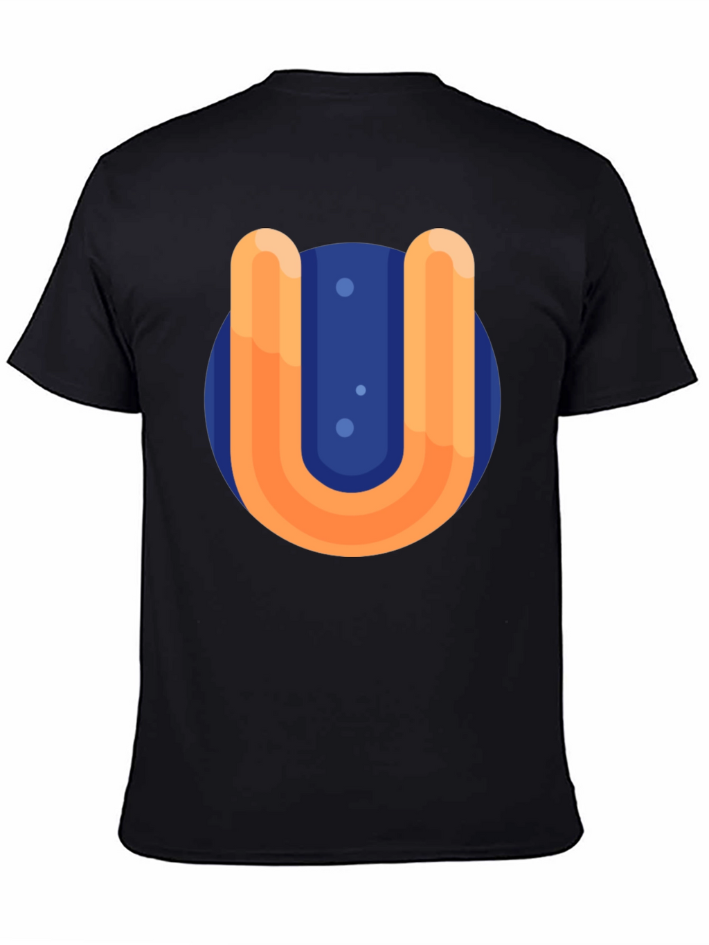 Retro U Graphic Black T-Shirt